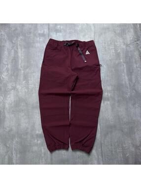 Y2K Burgundy Nike ACG Cuffed Capri Track Pants